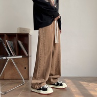 grunge jeans Seluar longgar baggy jeans men y Vintage Summer Brown Coffee Jeans