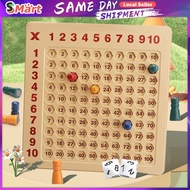 Wooden Montessori Educational 99 Multiplication Game Toys Math Arithmetic Counting Board For Kids