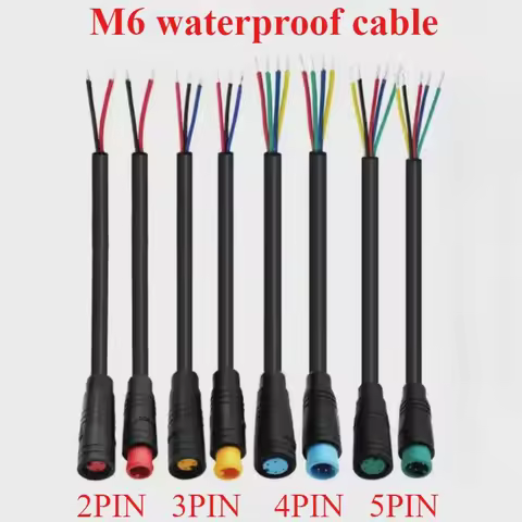M6 2/3/4/5 Pin Core 6mm Male Female Julet Electric Ebike Butt Plug Connector Cable Signal Sensor Wat