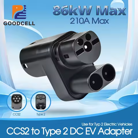 GOODCELL CCS2 to Type2 EV Conversion Adapter DC 210A 86KW CCS Combo 2 to Type2 Tesla Model S/X