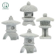 [Chicnest] Retro Gazebo Chinese Lanterns Mini Pagoda Model Decoration Stone Miniature Statue Sandsto