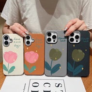 Luxury Flower Tulip Painted PU Leather Case for Samsung Galaxy S25 Ultra S25 Plus M17 F17 M07 F07 F5