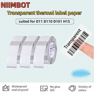 NIIMBOT D101D110 D11 Transparent Thermal Label Waterproof, Oil-proof Household Food Production Date 