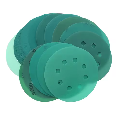15Pcs 5 Inch 125MM 8 Holes 60 to 2000 Grits Hook and Loop Polyester Film Sandpaper Sanding Disc Abra