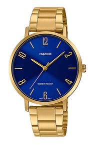 Casio Standard นาฬิกาข้อมือผู้หญิง สายสแตนเลส รุ่น LTP-VT01G,LTP-VT01G-2B (CMG) - สีทอง