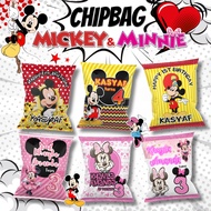 chip bag chip bag tema MICKEY & MINNIE MOUSE bag birthday goodies happy birthday