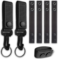 6Pcs Nylon Duty Belt Keepers for Duty Belt Tactical Belt Loop Clip Molle Key Holder With Double Snap