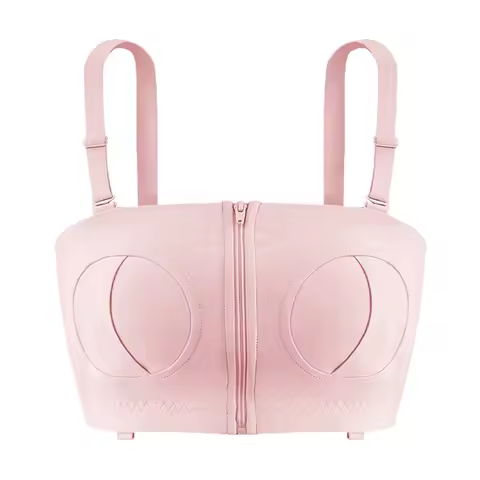 Maternity Bra Hands Free Pumping Bra Adjustable Cotton Breast Pump Bra No Steel Ring Nursing Bra for