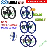 ENKEI 505S, FG505, SPORT RIM YAMAHA Y15 ZR/ LC 135 4s (LAGENDA 115) WAVE100/ EX5 DREAM  ( WITH BEARI