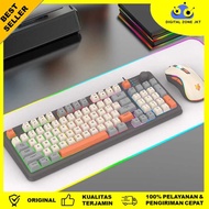 Gaming Keyboard RGB LED USB Wired 94 Keys Top Knob with Mouse - K820