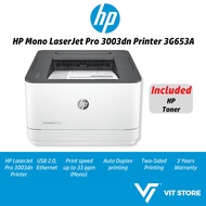 HP Mono LaserJet Pro 3003dn Auto Duplex Two Sided Black and White Print Only Printer 3G653A