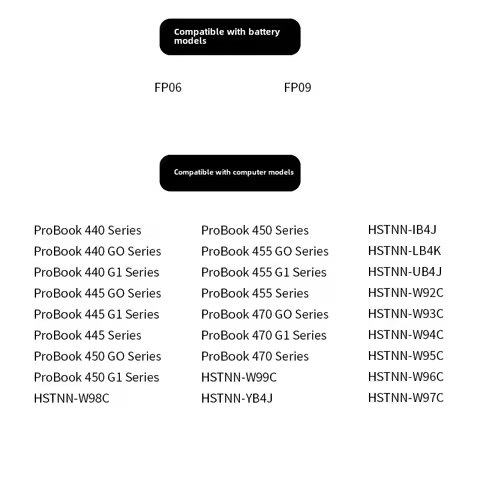 10.8V 4400mAh FP06 FP09 Laptop Battery for HP Probook 440 450 445 470 455 G0 G1 708457-001 707616-24