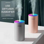 HLV_ Air Humidifier Purifier Mini Ultrasonic Diffuser USB Home Office Car Diffuser Aroma Diffuser Rainbow LED