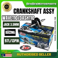 WAVE110 ( V1 ONLY BOLEH PAKAI ) DASH110 RACING CRANKSHAFT IKK JET 3.5MM +7MM DASH IKK