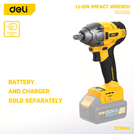 DELI Cordless Li-ion Impact Wrench with 3 Pcs Sockets (20V / 320Nm / 1/2" / 3000bpm / Brushless) DC2