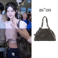 Korea ason Stray Bag Blogger Same Style 25FW Leather Bread Bag mini Motorcycle Shoulder Armpit Bag L