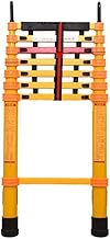 Heavy Duty Extension Fiberglass Step Ladder with Hook, Portable Foldable Telescoping Loft Ladder for