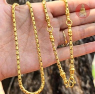 สร้อยสเเตนเลสหัวจรวด ห้อยพระ3-5องค์ สเเตนเลสทองเลเซอร์22kไม่ลอกดำ