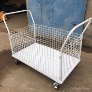 Silent Cart for Material Sorting and Inspection, Foldable Cargo Cart, Hand-Pulled Cart, Warehouse Fo