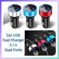 3.1A Car USB Phone Fast Charger Car Dual Usb Port LCD Digital Display 12V Charger 24V Charge Voltage