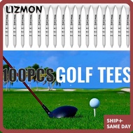 LIZMON 100pcs White Striped Golf Tee, Digital Scale 69/83mm Golf Wood Tees, Golf Training Aids Woode