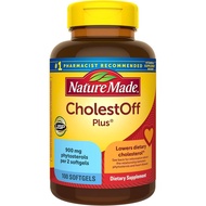 Nature Made CholestOff Plus 900mg Phytosterol Softgels 100 Capsules, Blocks Post-Meal Cholesterol Ab