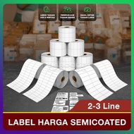 Semi-coated Label Sticker - Price Label Small 2 Line 3 Line Print Durable Price Stickers - BOS Colle
