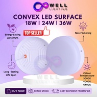 Lampu Siling Ruang Tamu LED Surface Downlight Convex 18W 24W 36W Round Square Home Lighting Ceiling 