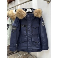 Outdoor Down Jacket Large Size Mid-Length 2025 White Duck Down Tooling Couple Thickened Warm Jacket 