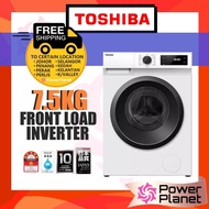[FREE SHIPPING] Toshiba TW-BH85S2M 7.5KG Inverter Front Load TWBH85S2M Washer White / Grey / TW-BL85
