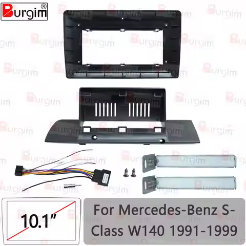 Car Radio Frame For Mercedes-Benz S-Class W140 3 S280 S300 S320 S320L S420 420L 500 500L 10 inch Ste