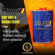 Monsil Brake Fluid Brake Oil UHP DOT 4 Minyak Brake Dot 4 1 Liter Brake Fluids Brake Oil 1L Minyak B
