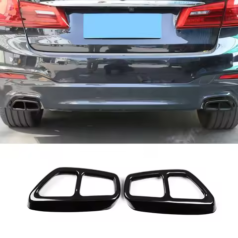 For BMW 5 Series 525i 530i 540i 530d 523d G30 2018-2024 Stainless steel Car tail throat decorative c