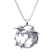 Vintage Artistic Viking Direwolf Pendant Necklace