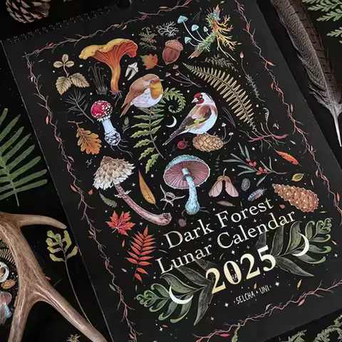 Dark Forest Lunar Calendar 2025 Contains 12 Original Illustrations Drawn Throughout The Year 12 Mont