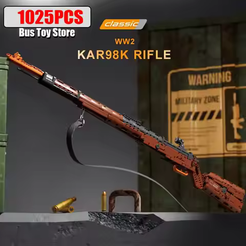 Mould King Kar98K Building Block Model Nostalgic Classic Series Heavy Sniper Rifle Assemble Bricks S