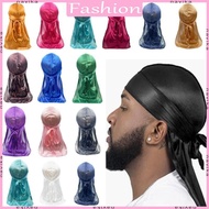 NAV Long Tail Head Wrap Durag Hat for Men Comfortable Quick Drying Silky Pirate Hat for Braid Dreadl