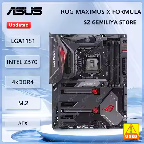ASUS ROG MAXIMUS X FORMULA Motherboard Intel Z370 LGA 1151 DDR4 64GB M.2 ATX support Core 9300 8100 