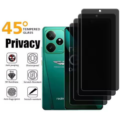 1/2/3/4Pcs For Realme GT 7 Dream Edition Tempered Glass Privacy Anti-Spy Glue Cover Screen Protector