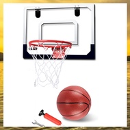 (HIMK) Over the Door Basketball Hoop with Ball for Kids Adults Bedroom Basketball Hoop Office Mini H