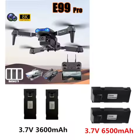 E99 Pro Drone Battery 3.7V 3600mAh / 6500mAh / For E88 Pro Drone Spare Parts K3 pro Accessories