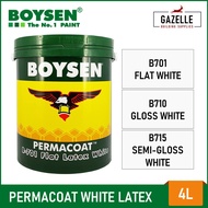 ㍿Boysen White Latex Paints Gallon (4L) for Concrete and Stone