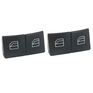 Window Switch Button Covers for Mercedes Benz W204 W212 C E Glk Class, Front Left+Right Window Switch Repair Button Caps