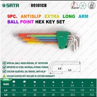SATA Colour Series Extra Long Ball Point Hex Key Set/Allen Key Set/ Ball Point Allen Key 1.5MM to 10