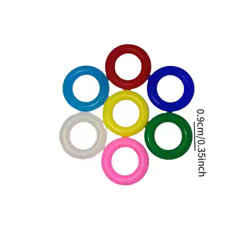 Poultry Bird Foot Ring Leg Band Mixed Color Rubber Marker Tag Identification Solution for Pigeons Pa
