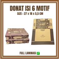 Brown Patterned Donuts Size 27 x 18 x 5.5 cm, 6 donuts 9 - 12 mini donuts