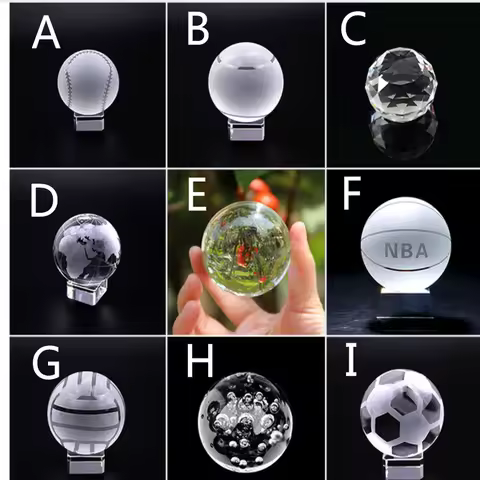 High Quality 50mm Asian Rare Quartz Crystal Sport Saphere Glass Award Ball For Sports Competition Aw