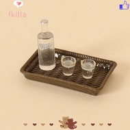 FKILLA1 Miniature Wine Toy, Dollhouse Accessories 2 Styles 1/12 Doll House, High Quality Liquor Trays Dollhouse Decoration