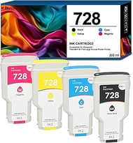 YiBoton 728 Ink Cartridge Replacement for F9J68A F9K17A F9K16A F9K15A for DesignJet T830 MFP & T730