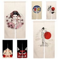 Japanese Linen Curtain, Kitchen Divider, Decorative Curtains for Living Room, Blackout Curtain, Kitc